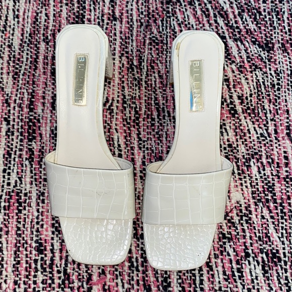 Billini Shoes - Billini Ivory Croc Mule Heels